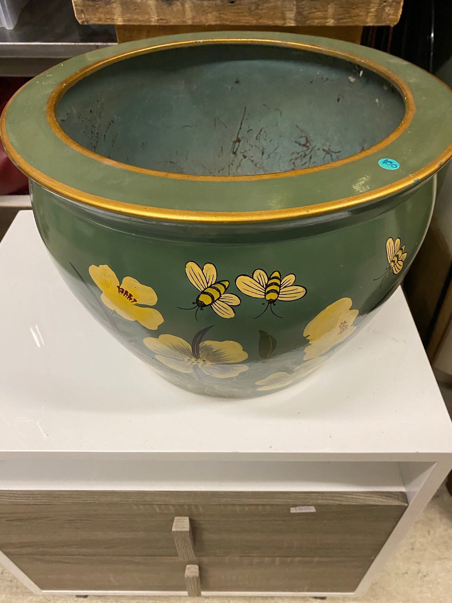 Vintage Spring Pottery Planter