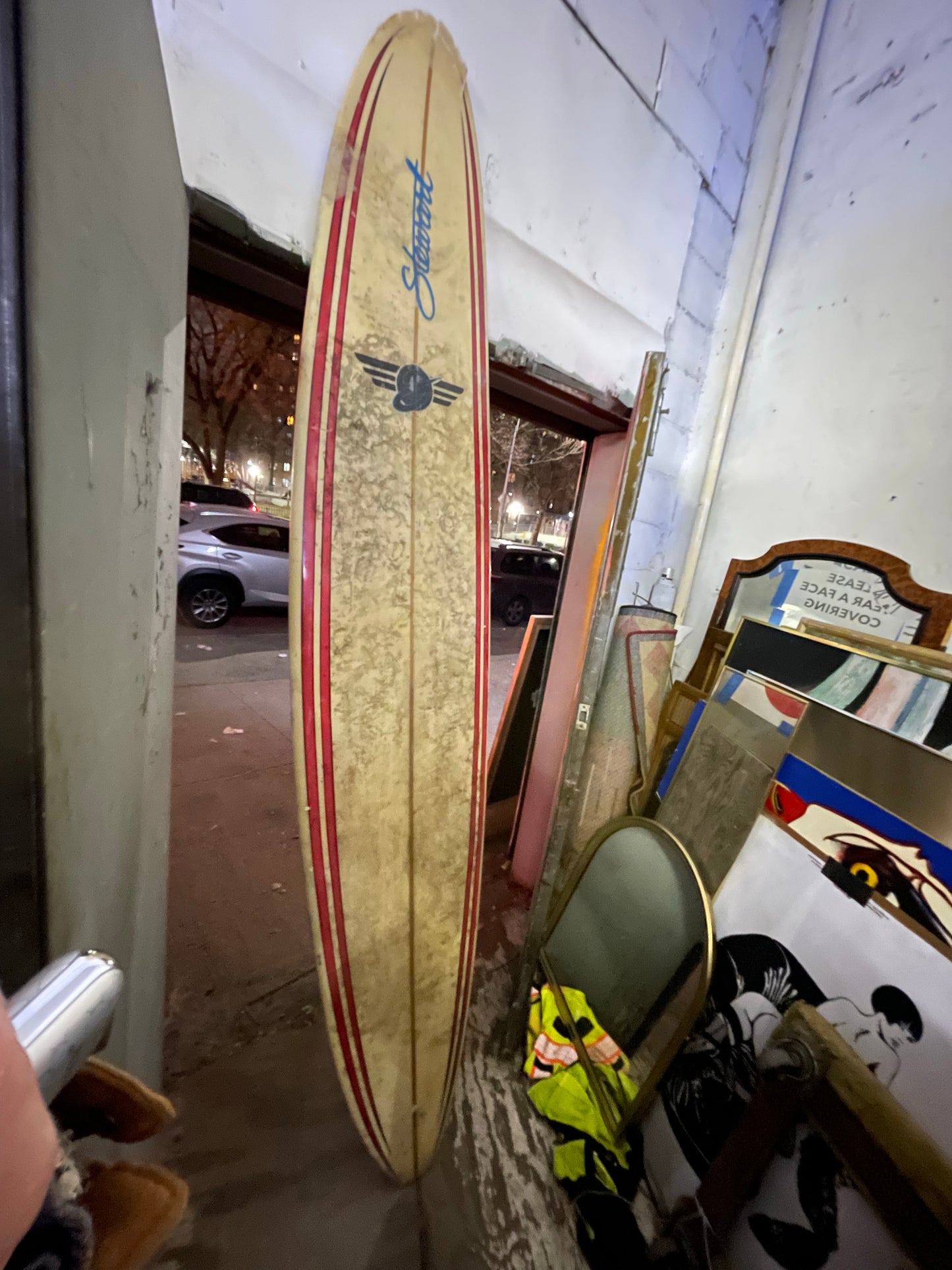 Vintage 1960s Stewart Longboard Surfboard