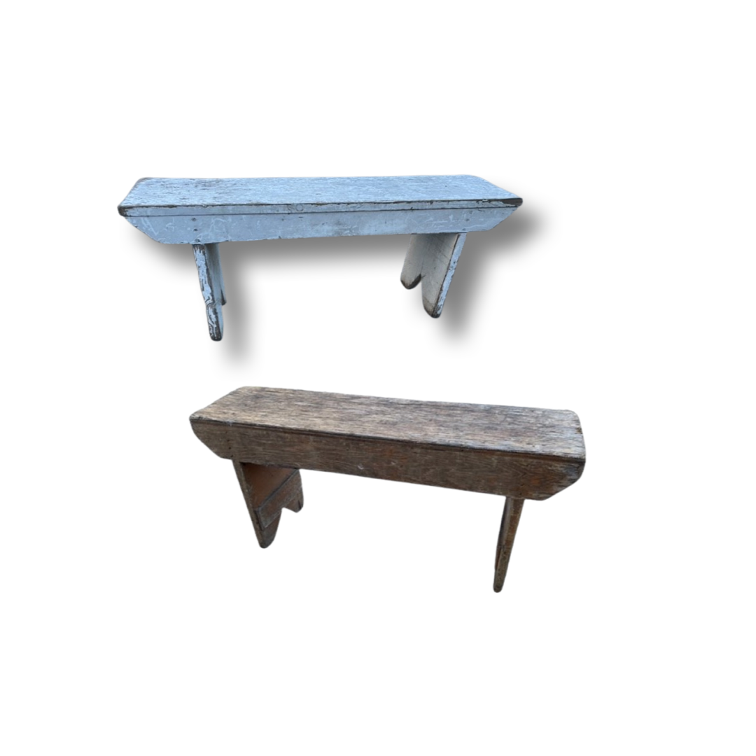 Vintage Solid Wood Handmade Wood Benches (Priced Individually)