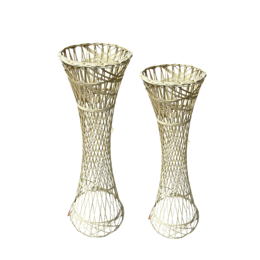 Spun Woven Fiberglass Tall Column Plant Stands