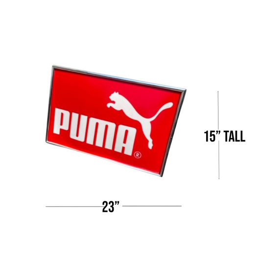 Light Up Red Puma Sign