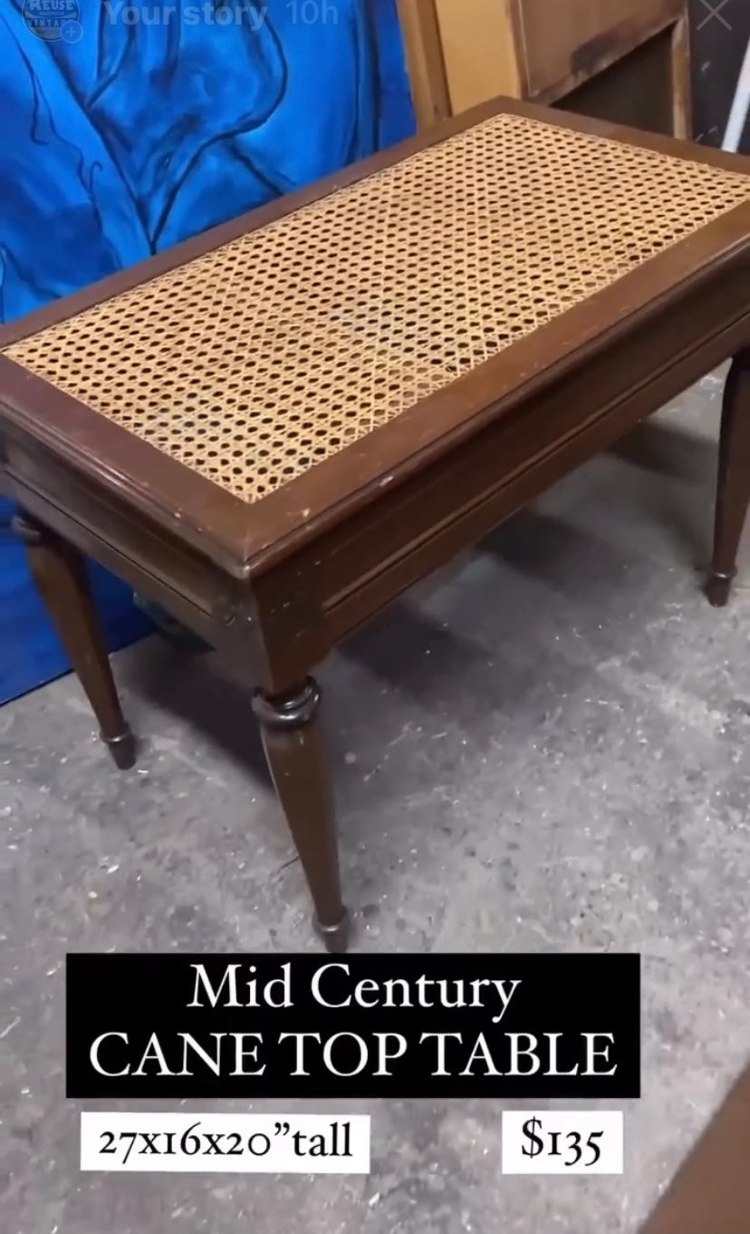 Mid century cane top table