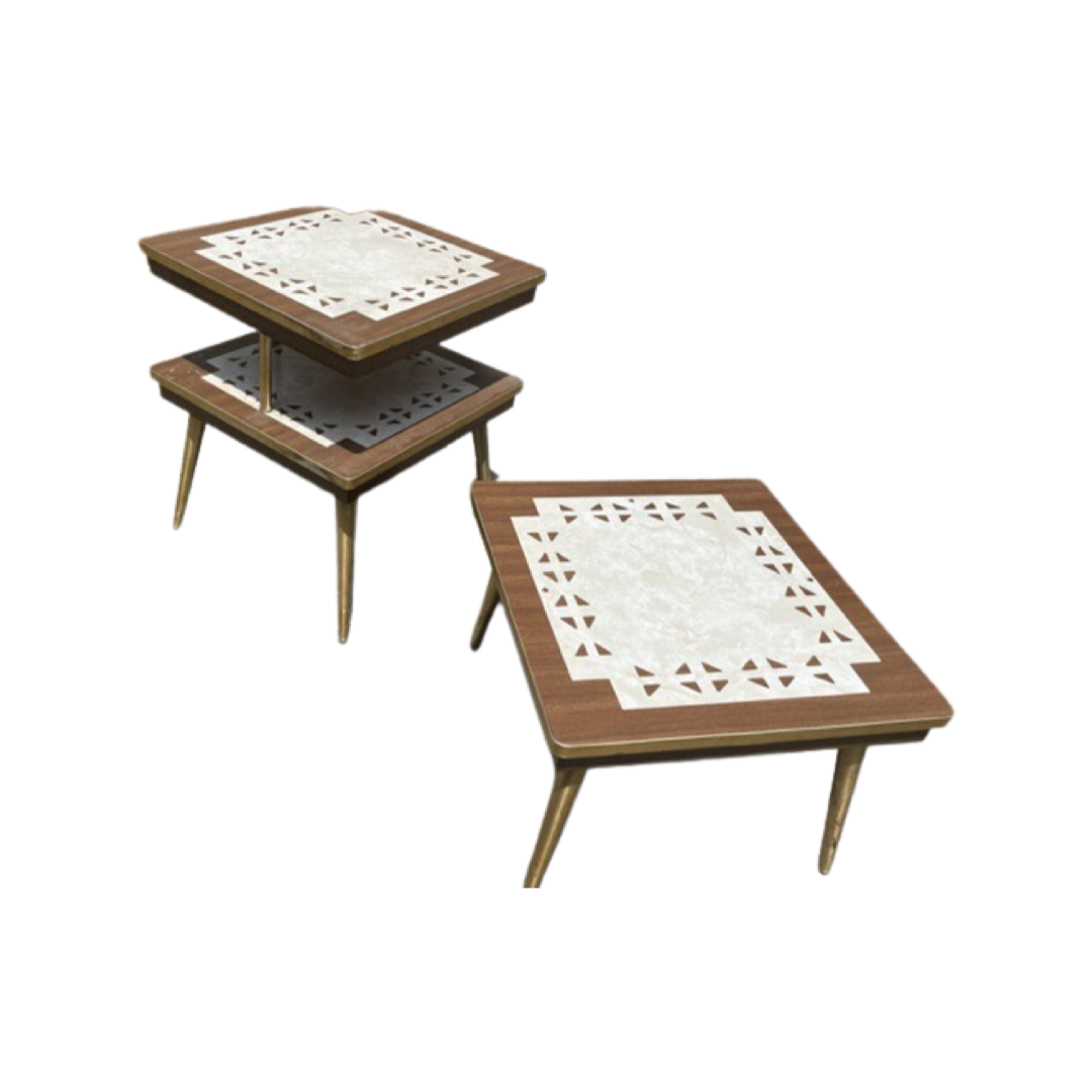 Pair of George Briard Style MCM Side Tables (Priced Individually)