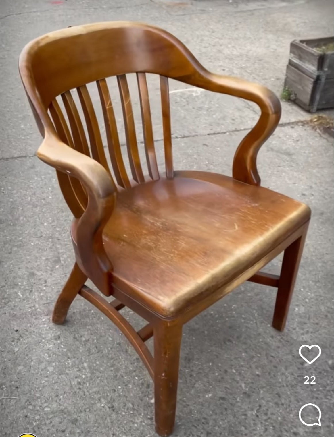 Vintage Sikes Solid Wood Armchair