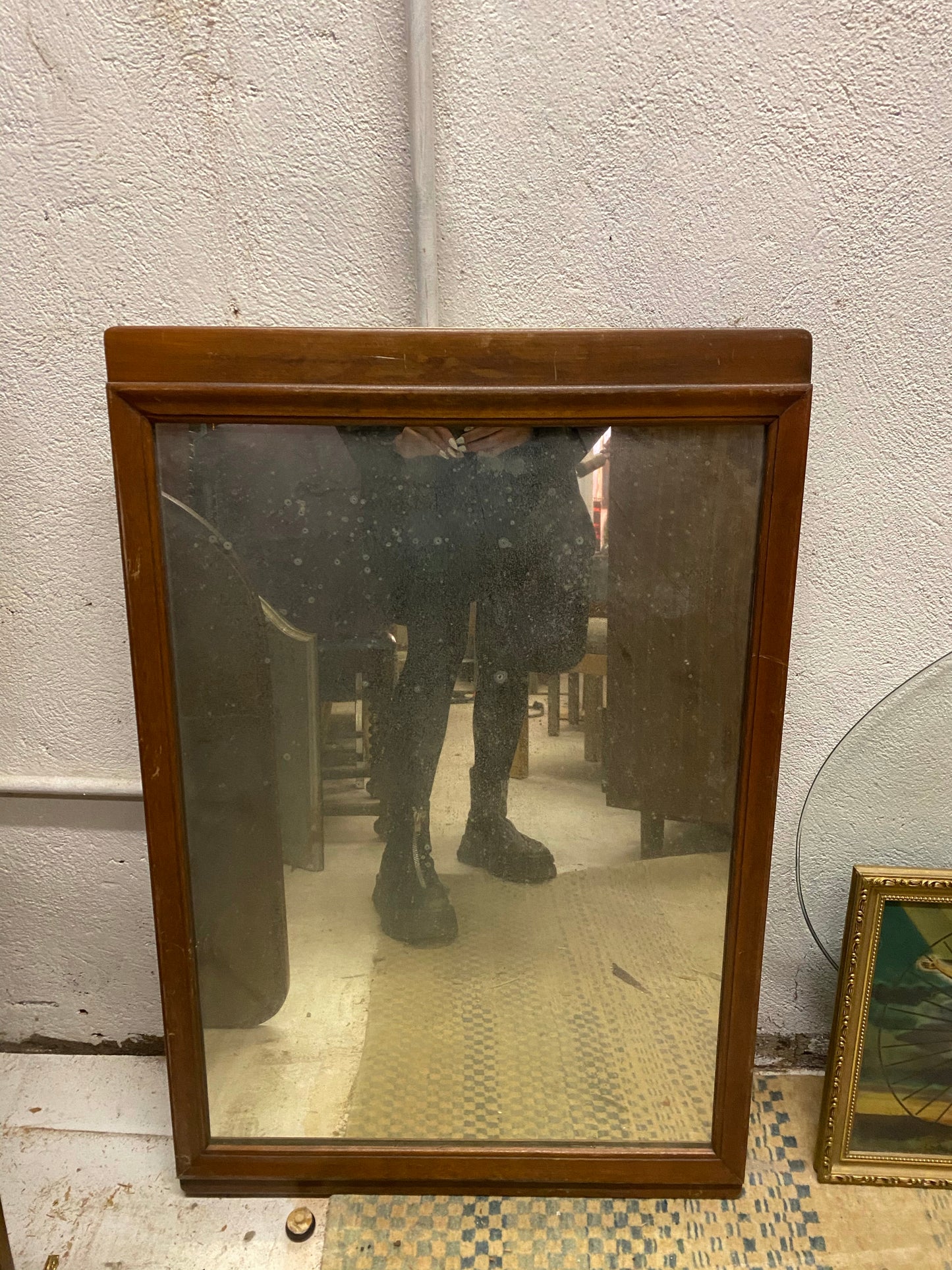 Wood framed Mirror 22x33” tall