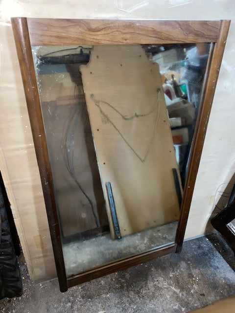 Mid Century Modern Walnut Mirror - 24x40”