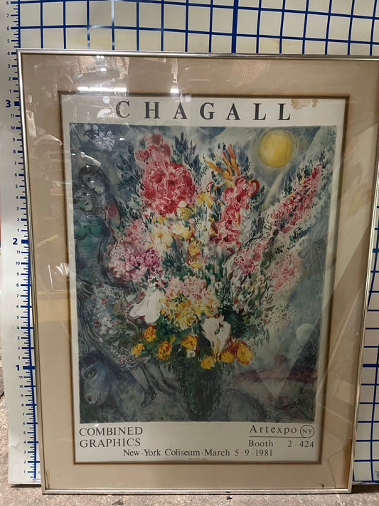 Chagall Rare Floral framed Print