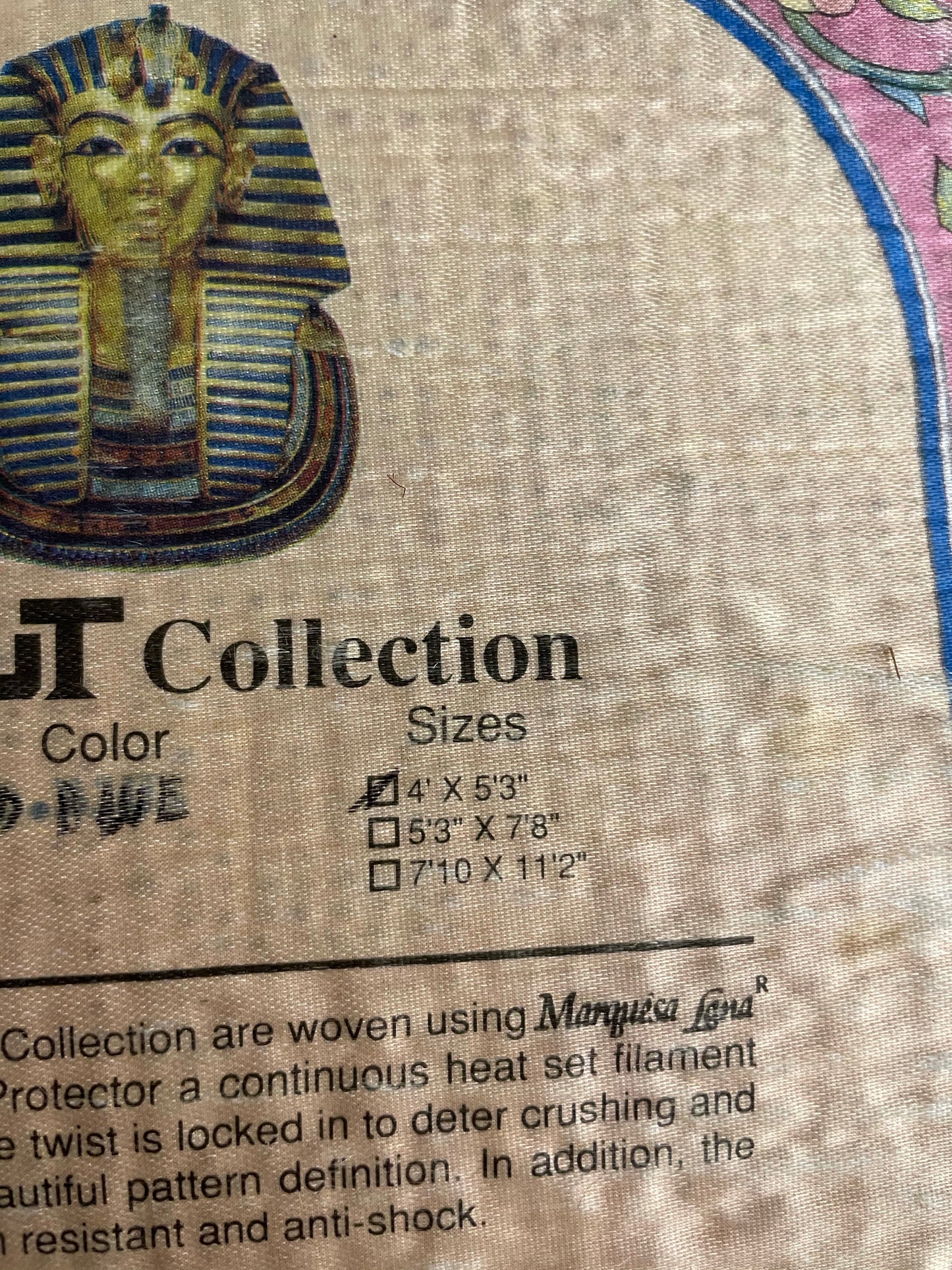 Egyptian Tut Bengola Blue Rug 4x6’