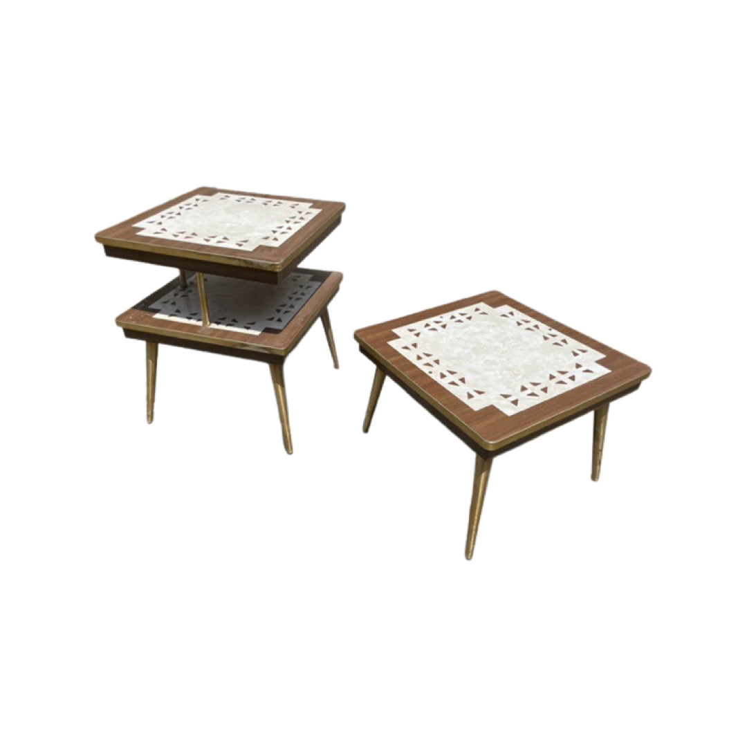 Pair of George Briard Style MCM Side Tables (Priced Individually)