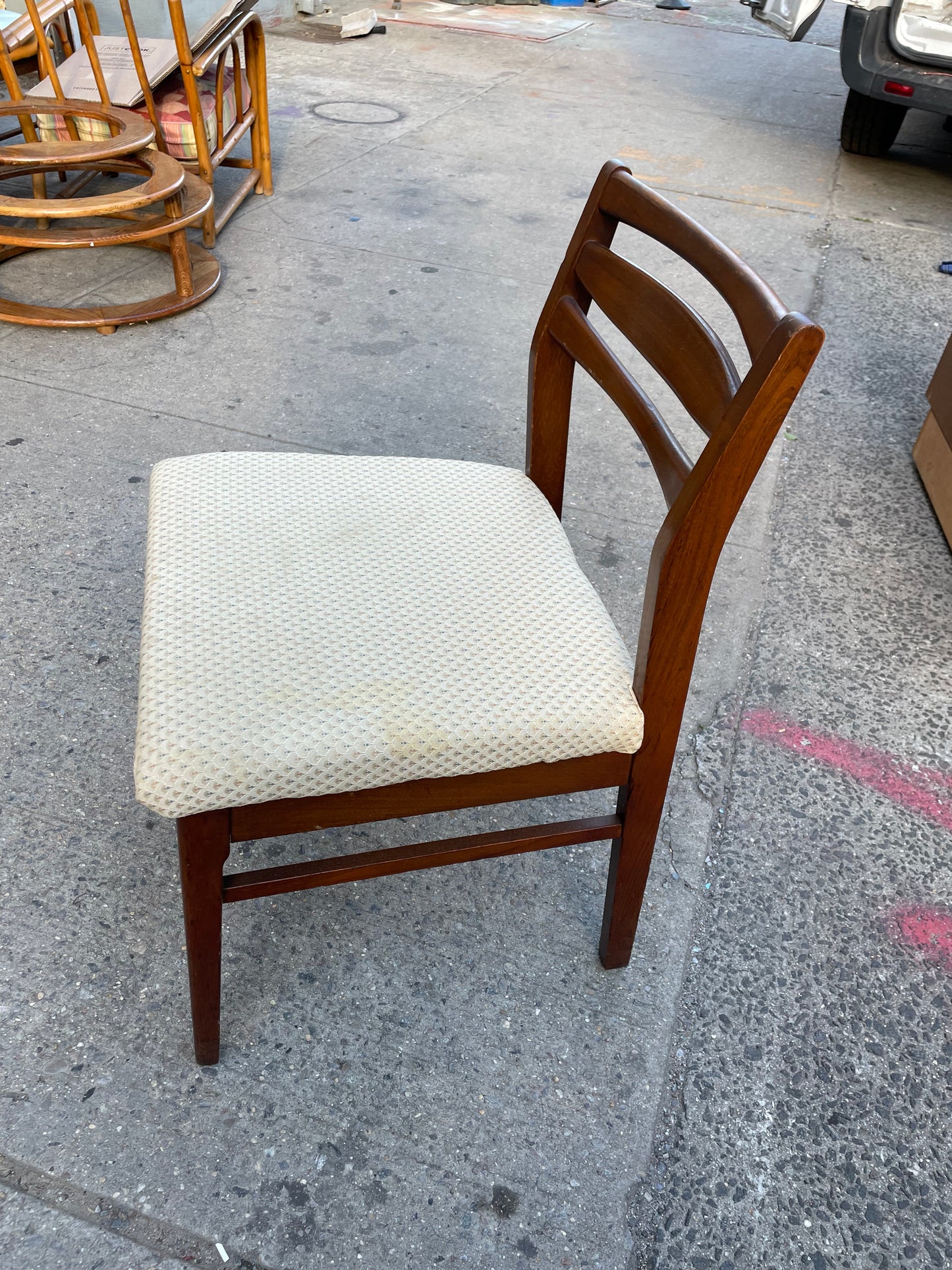 Rectangle Mid Century Modern Dining Table and Cat Eye Mid-Century Modern Dining Chairs (6 Chairs Available Table and Chairs Sold Separately)