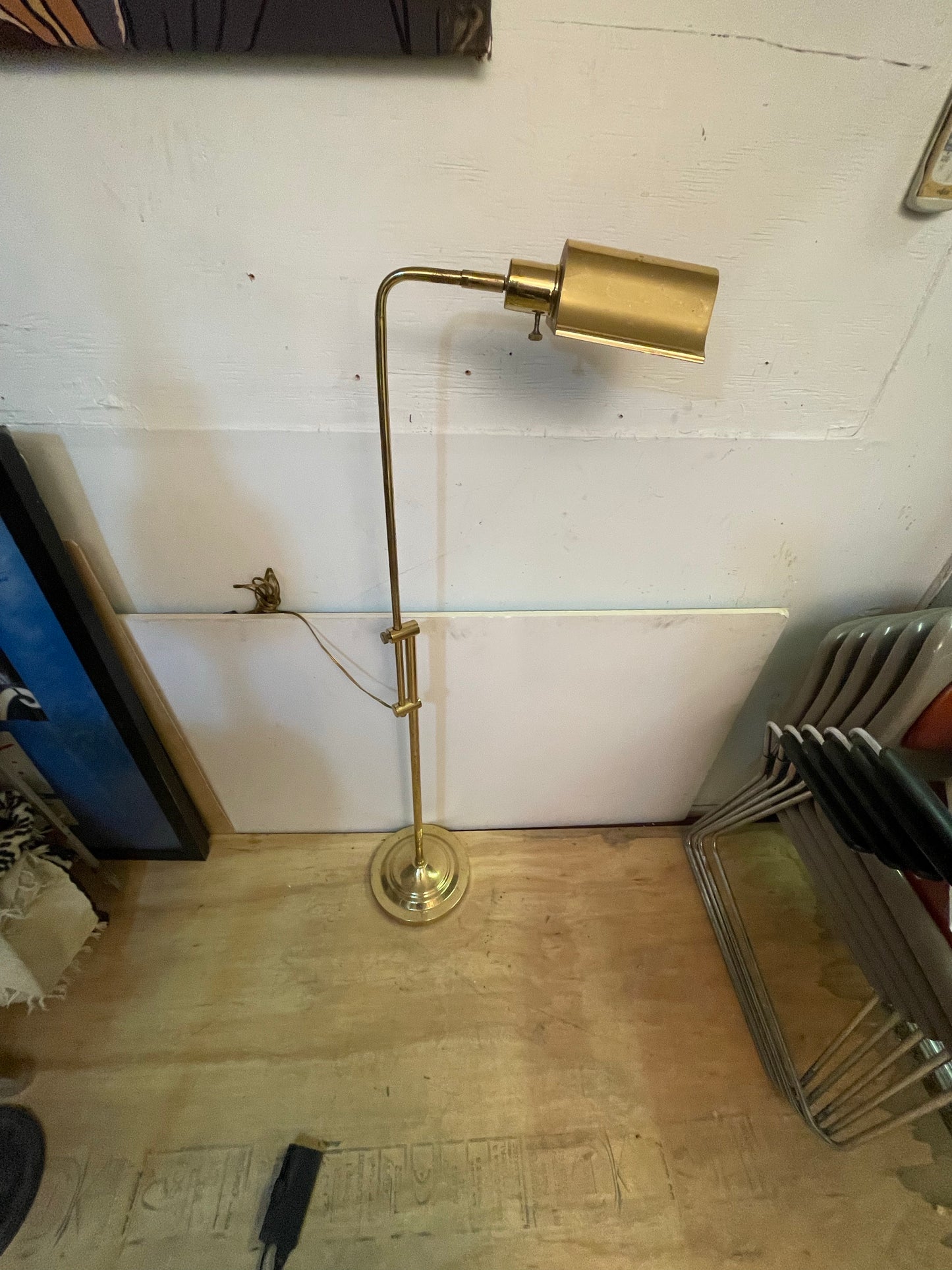 Brass Adjustable Floor Lamp (Pair Available Priced Individually)