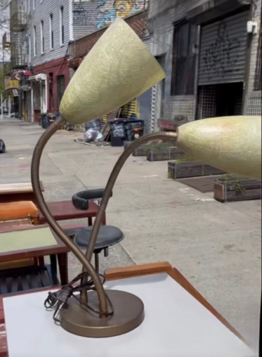 Fiberglass Fully Adjustable Vintage Articulating Table Lamp