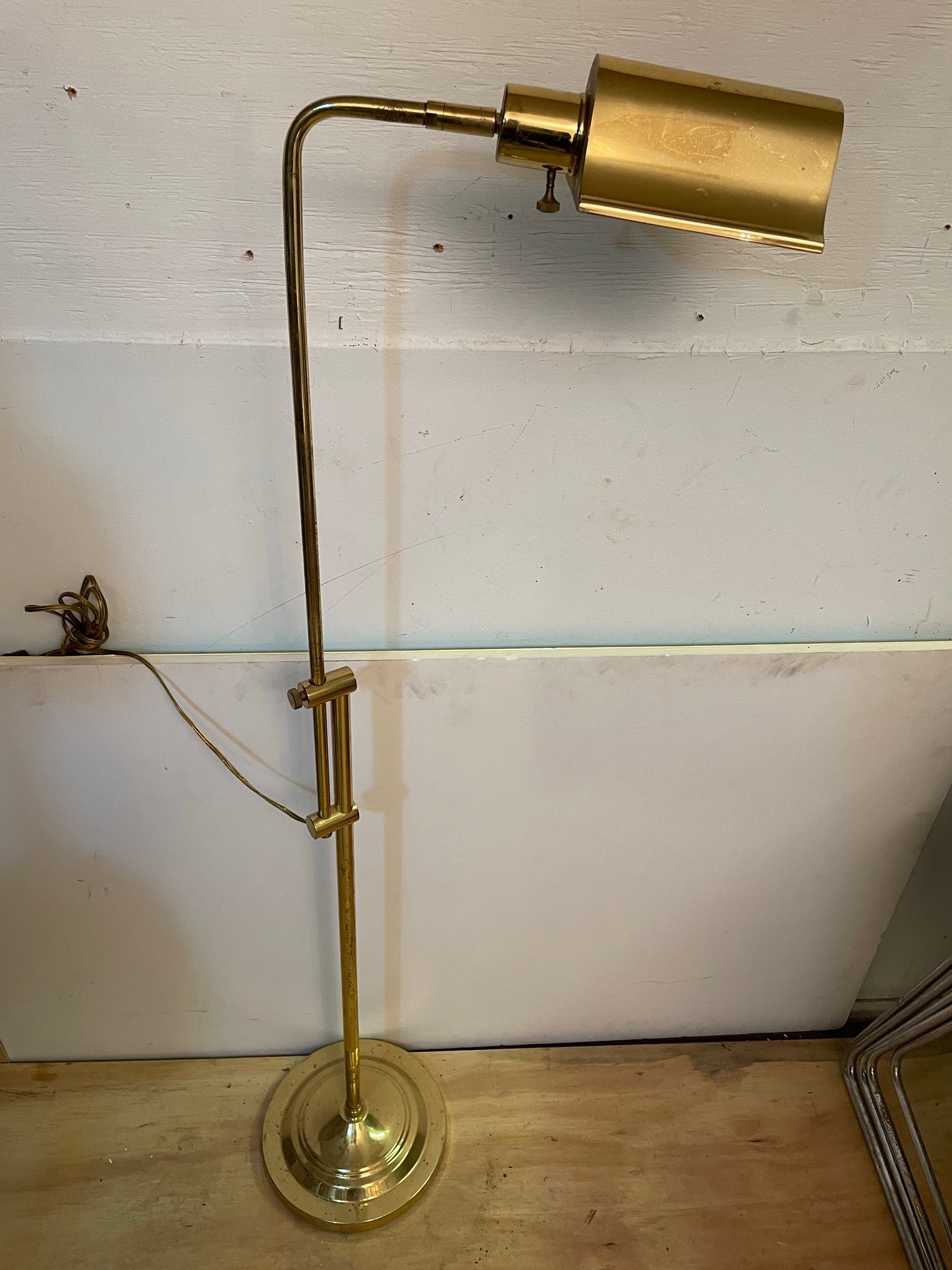 Brass Adjustable Floor Lamp (Pair Available Priced Individually)