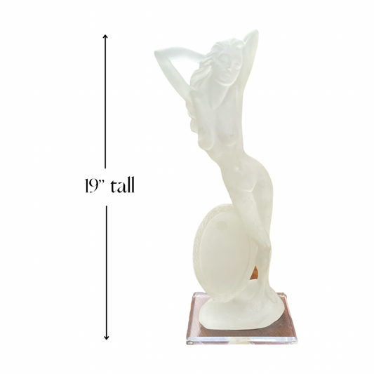 Frosted Glass Figurative Sculpture