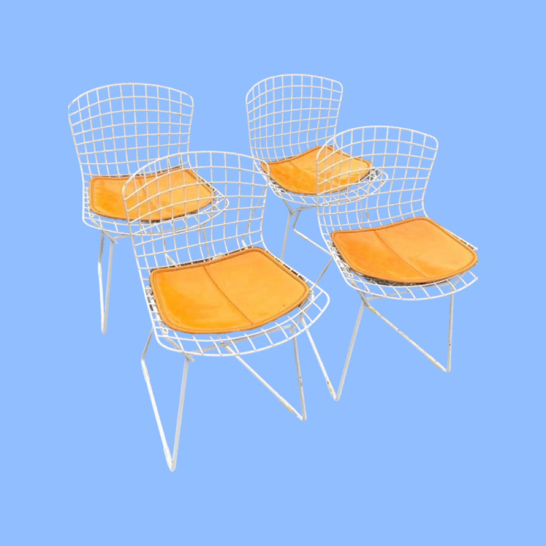 Bertoia Children’s Chairs (White and Orange)