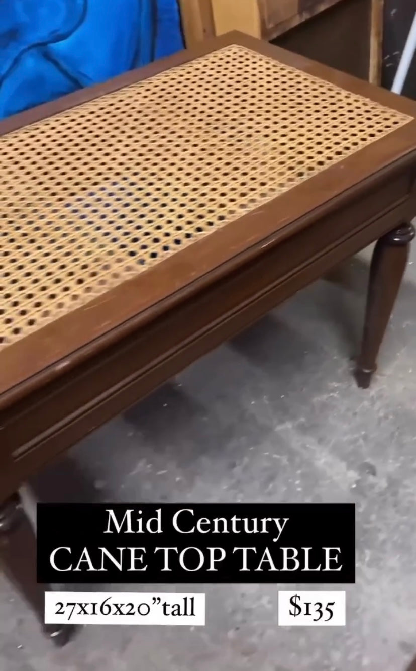 Mid century cane top table