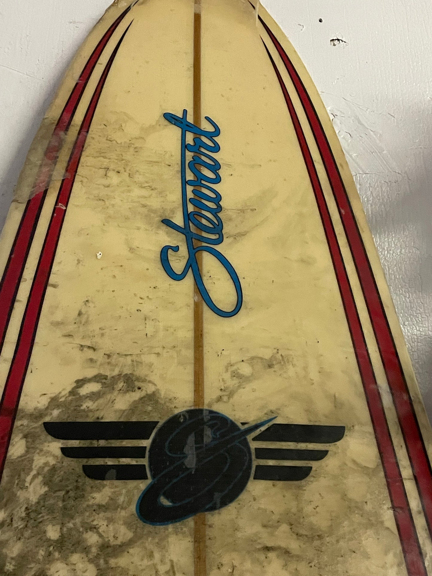 Vintage 1960s Stewart Longboard Surfboard